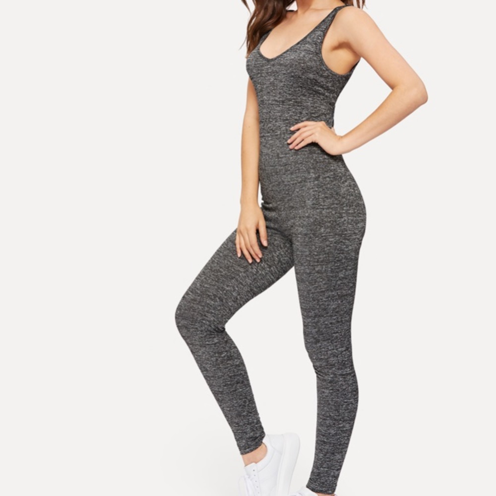 3/$25 Grey Strappy Jumpsuit